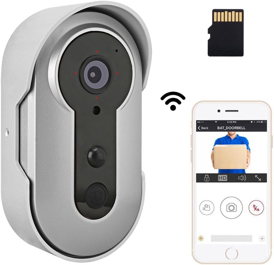 WIFI Wireless video doorbell, Battery Powered, Night Vision, 2-Way Audio, HD Video, Motion Sensor, Door Camera, Smart Video Doorbell