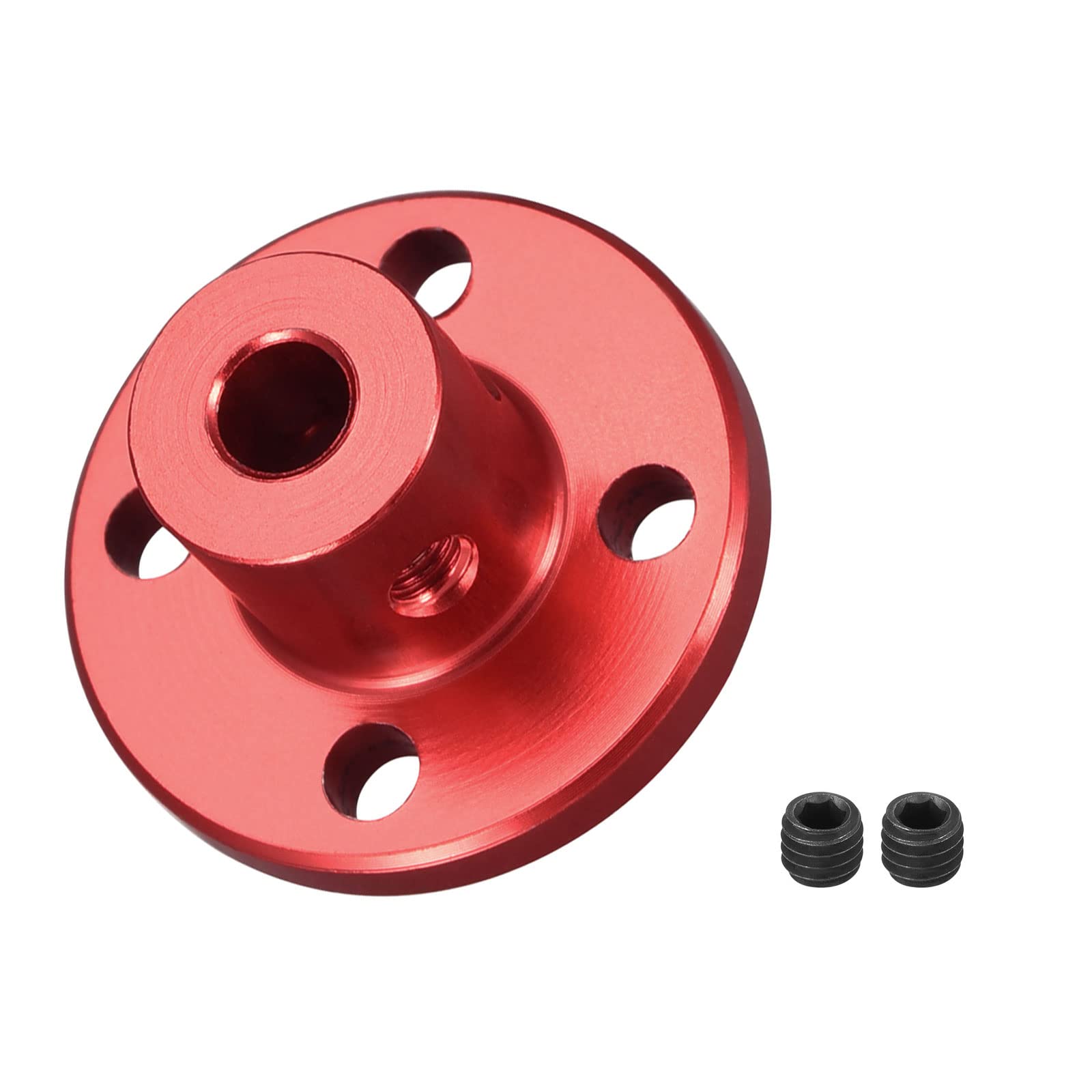 DMiotech 4mm Inner Dia H13xD10 Flange Coupling Connector Rigid Guide Shaft Support Coupler Shaft Coupling with Screws for DIY RC Model Motors Red