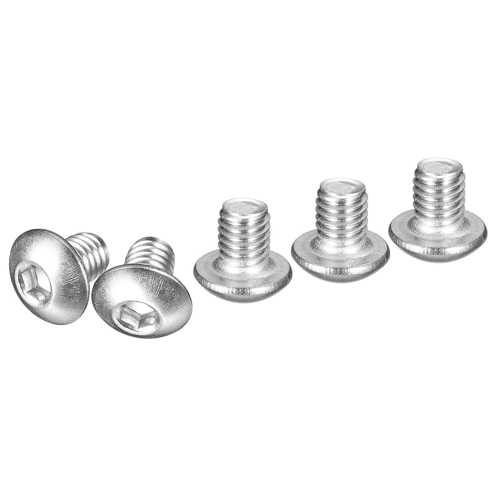 DTGN M5-0.8x6mm Button Head Socket Cap Screws - 100Pack - Good for Machine - 304 Stainless Steel 18/8 - Hex Drive Full Thread Fasteners — image 1