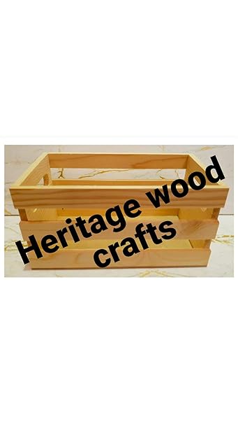 Heritage Wood Crafts Fruit Basket In Attractive Design Pine Wood Big Basket Crate Ideal For Decoration Brown Amazon In Home Kitchen