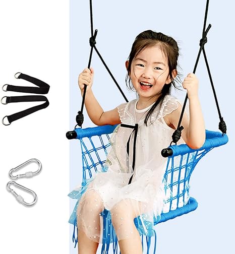 Amazon Co Jp Momakq 子供 ブランコ 背もたれ付 ハンモック チェア キッズ 手作り Diy アウトドア はらっぱ 吊り下げ式 遊具 自宅 お庭 持ち運び便利 お誕生日 プレゼント キャンプ 組み立て簡単 ホーム キッチン