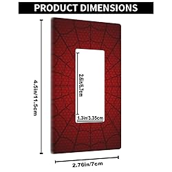 Pznen Red Spider Web Plug Cover Wall Plate Cartoon