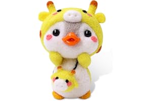 Fedmut Needle Felting Kit, Animal Needle Felting Kit for Beginner Adult with Felting Wool, Felting Foam Mat, Felting Needles and Video Instructions, Complete Start Kit for Craft DIY Needle Felting