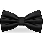RBOCOTT Solid Color Bow Tie Adjustable Bowtie for Men