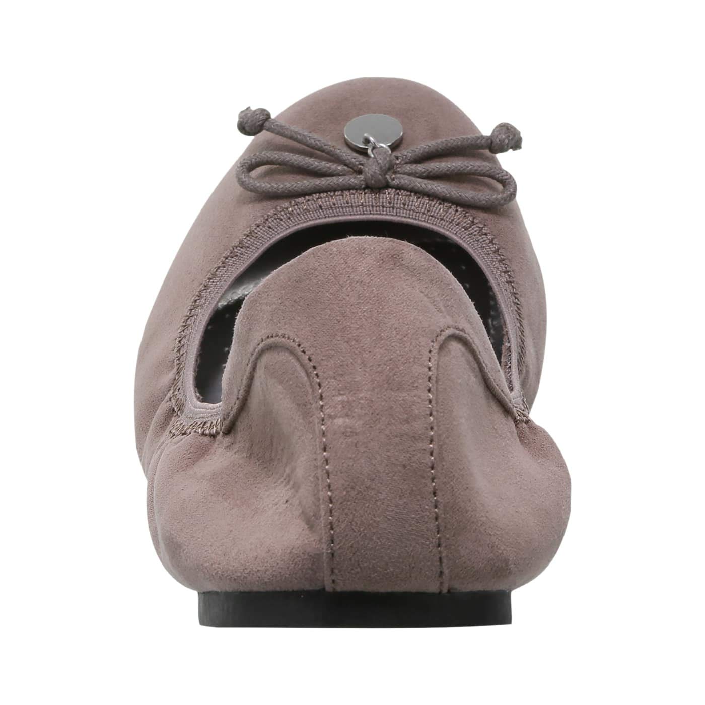 dexflex Comfort Taupe Suede Women's Caroline String Tie Flat 6.5 Wide - Image 4