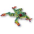 Mayan Arts Green Beaded Frog, Small Pin Accessory, Figurine, Brooch, Jewelry Accessory, Spring Fashion, Decorative Wear, Hand