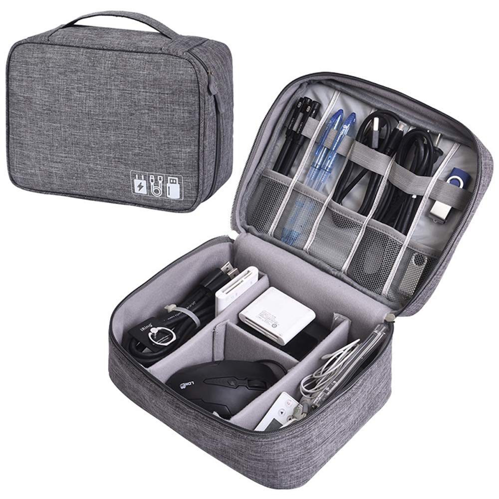 Kaxich Electronics Accessories Bag Travel Gadget Bags Portable Cable Organizer Case Waterproof Universal for Adapters Memory Cards, USB Cables