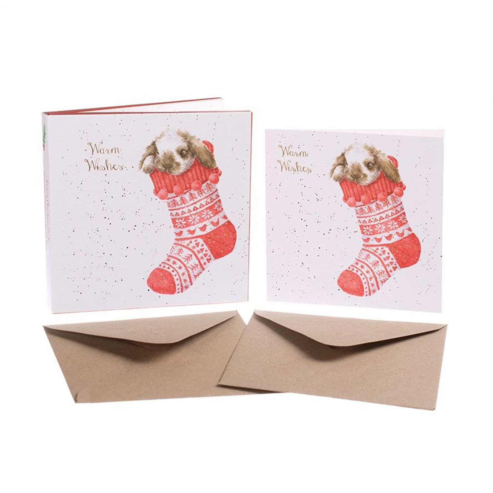 Wrendale Designs by Hannah Dale - Christmas Stocking - Christmas Card Box Set - Pack of 8