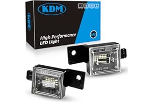 KDM LED License Number Plate Lights fit for 2014-2021 Chevy Silverado GMC Sierra 1500 2500HD 3500HD Colorado Canyon Sierra for Pickup Truck Rear License Plate Tag Lights,6000K Black Housing 2Pcs Pack