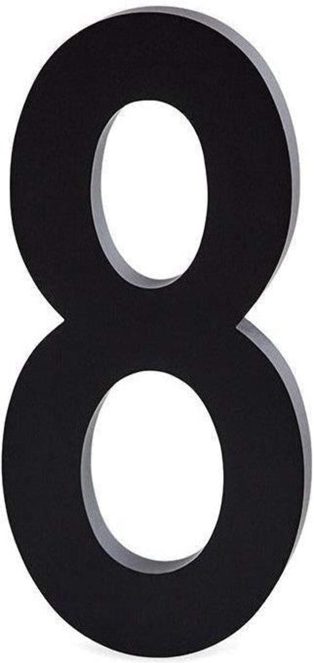 Design Letters Aluminium Floating House Number (Available in 0-9) | 10 cm | Easy to install house number plaques for wall | Door number suitable for indoor or outdoor use | Black