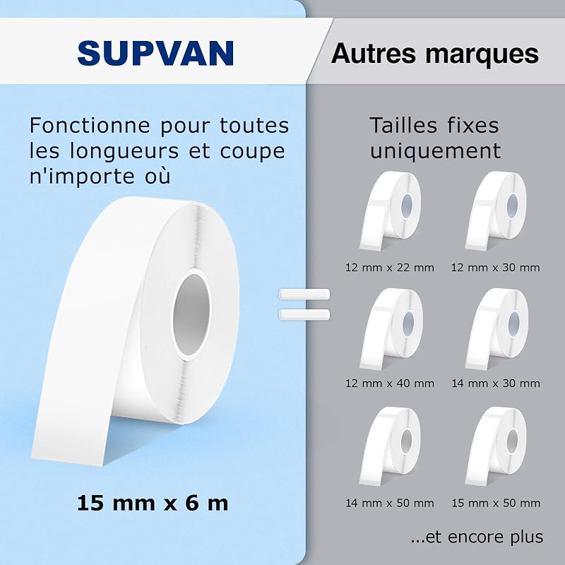 E10 Étiqueteuse Bluetooth avec 3 Rubans, Noir