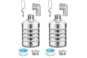 2PCS Automatic Water Float Valve - Water Level Control Float Valve 1/2" & 3/4" Connections, Ideal for Water Tank, Livestock T