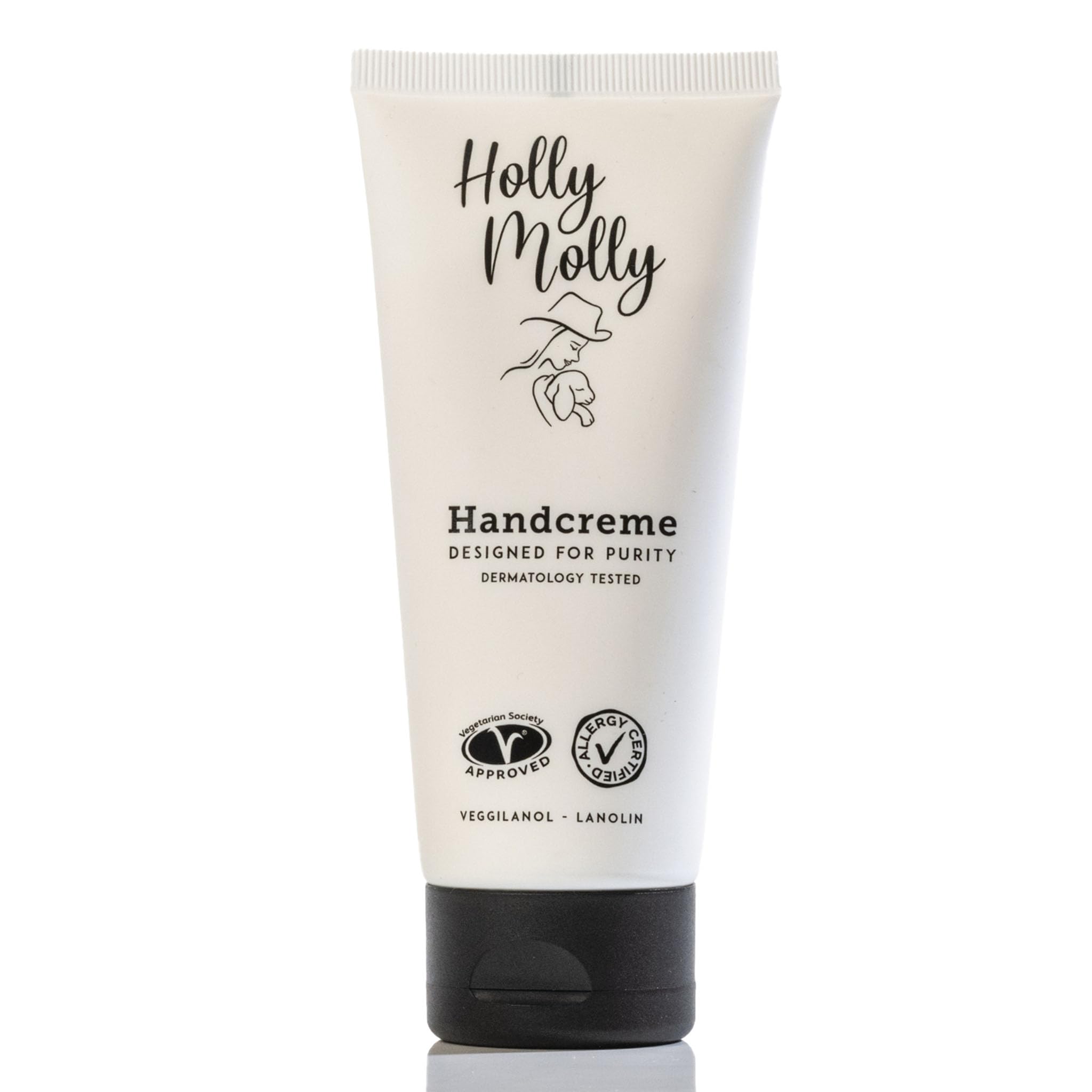 Holly Molly Natural 100% Lanolin Hand Cream - Hydrating and Restorative Formula, 100ml - Ideal for Dry Skin, a Pampering Delight for Your Hands