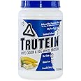 Body Nutrition Trutein High Protein Powder: 45% Whey, 45% Casein, 10% Egg White, Gluten-Free, Low Sodium, Grass Fed Whey Protein Powder, Gym Supplement & Breakfast Shake, Banana Cream, 2lb