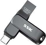 SSK 128GB USB C USB A Dual Drive 200 MB/s Read 150 MB/s Write Metal Swivel view 1