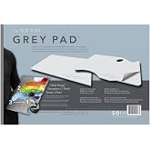 New Wave Grey Pad&reg; | Rectangular Paper Palette, 11"x16" Inches, Disposable Paint Palette, 50 Sheets, Glue-Bound, Bleed-Proof Artist Mixing Palette, For Use With All Art Media