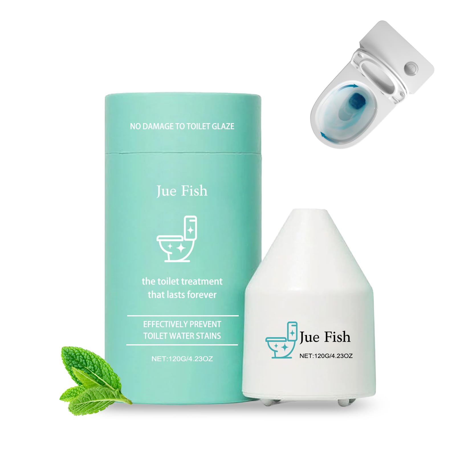 Photo 1 of ***2 tablets scent***JUE FISH Automatic Toilet Cleaner Gel Cartridges - 90 Day Tank Cleaner - No Scrubbing, Fresh Scent, Hard Water Stain Remover, Septic Safe (1)