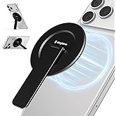 Magtame Magnetic Phone Stand for Magsafe, Ultra-Slim Snap-on Phone Holder Kickstand,180° Adjustable Angle Damping Design Cellphone Grip, Black