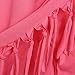 MerryFun Women's Tassels Hem Cloak Blouses Poncho Shirt Watermelon Red XL