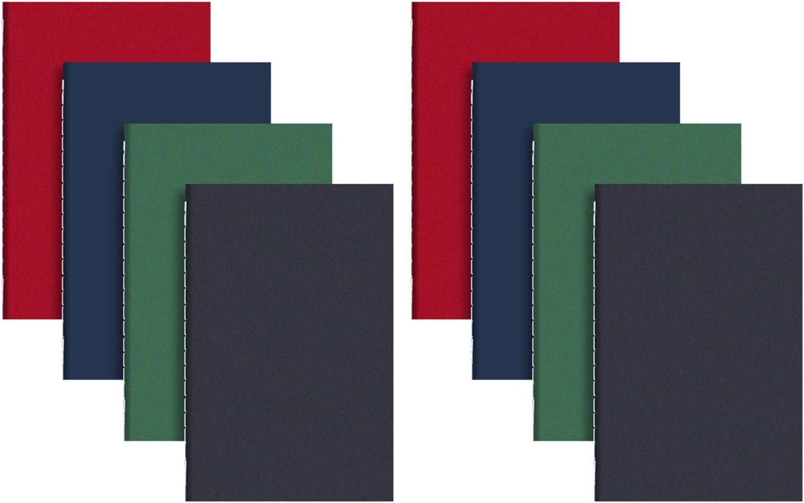 Pocket Notebook, AHGXG Field Notebook A6 Small Notebooks Bulk 8-Pack Lined/Ruled Pocket Journal, Soft Cover, 3.5x5.5 inches, 32 Sheets/ 64 Pages Per Pad