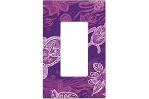 Decorator Wall Plate 1 Gang Light Switch Covers Decorator Receptacle Outlet Covers Hawaii with purple sea turtle Wall Plates 