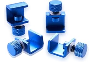 SAPLUSREPRAP 4Pcs Ender 3 Bed Clips Blue, Adjustable 3D Printer Glass Clips Clamps Compatible with Ender 3/Ender 3 Pro/Ender 3 V2/3S, Ender 5/Pro, CR-20 PRO, CR10 3D Printer Bed Clips,