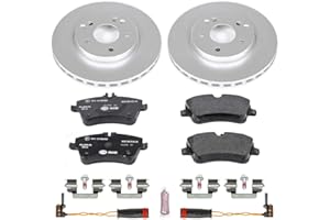Power Stop ESK3048 Front Euro-Stop Brake Kit Mercedes and 2 Front Sensor Wires For Mercedes-Benz C230 2002-2005, Mercedes-Benz C240 2001-2005 [Model Specific]