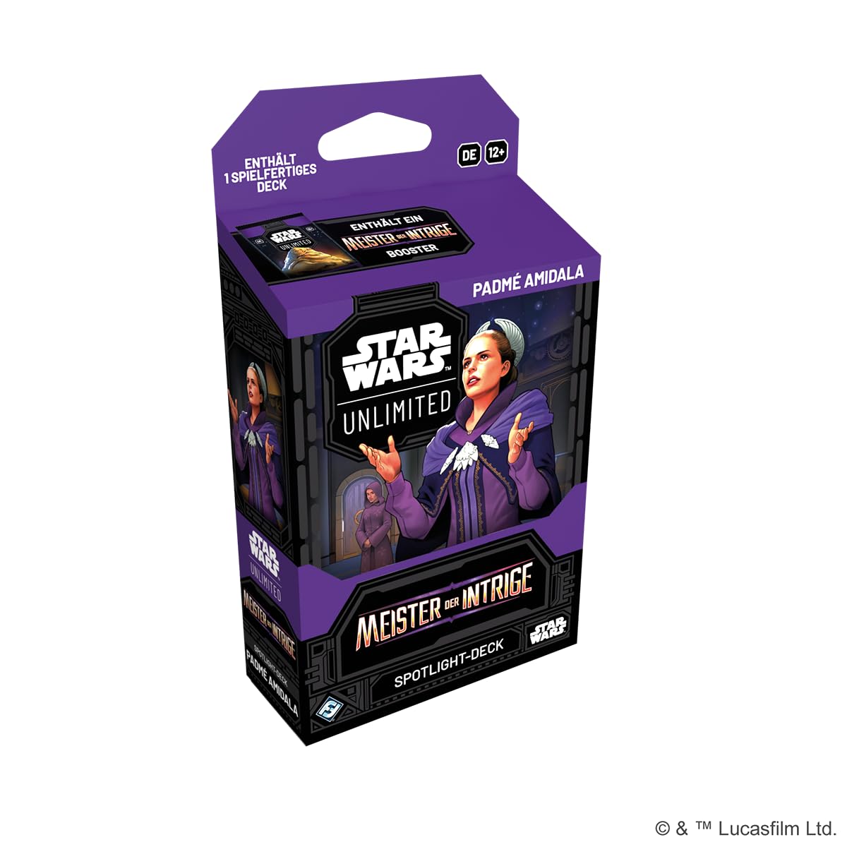 Asmodee - FFG - Star Wars: Unlimited Trading Card Game - Meister der Intrige - Spotlight Deck Padmé Amidala, Exklusive Karten, TCG für Kinder und Erwachsene, Alter 12+, 2+ Spieler, 20 Minuten, Deutsch