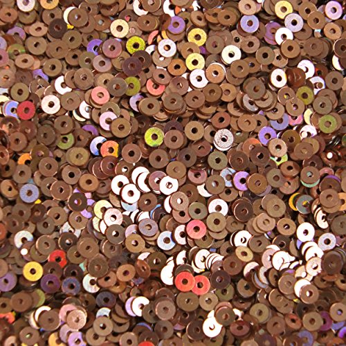 3mm Round Flat Sequins Copper Lazersheen Rainbow Reflective Metallic. Made in USA