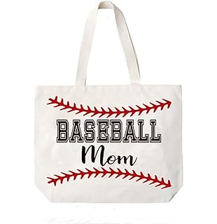 softball canvas tote