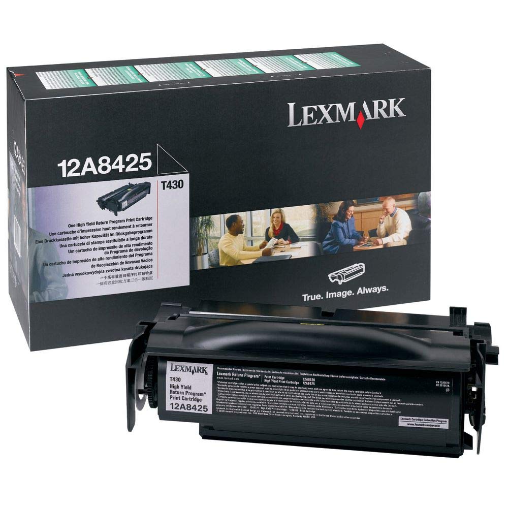 Lexmark 12A8425 T430 T430D T430DN Optra laser black printer toner print cartridge High Yield 0012A8425
