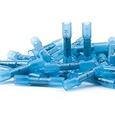 AIRIC Heat Shrink Butt Connectors 16-14 AWG, 100 Pcs Waterproof Electrical Crimp Splice Terminal for Auto Repair, Insulated M