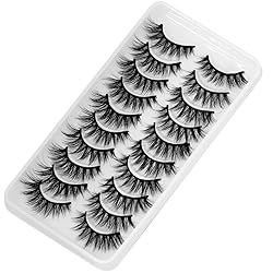 BlueSmurfs False Eyelashes Cat Eye Lashes Bulk Faux