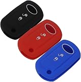 Happyit Black Silicone Car Key Fob Case Cover for Land Rover LR3 Discovery Sport view 2