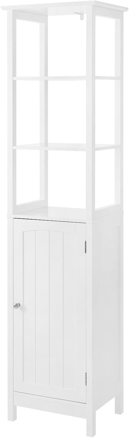 Wooden Cupboard Brown Ubbc63br Multifunctional Bathroom Storage Cabinet With 3 Tier Shelf Free Standing Linen Tower Vasagle Floor Cabinet Storage Cabinets