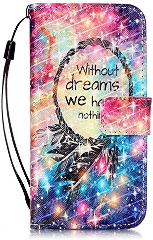 Colorful Pattern Case Cover Wallet Case PU Leather Stand Wallet Case Card with Soft Inner Silicone Back Holder Magnetic Closure with Stand Folio Protective Cover for Samsung Galaxy S8 plus-22