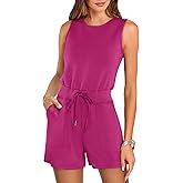 ANRABESS Romper for Women Short Jumpsuit Summer Casual Dressy Sleeveless Outfits Beach Vacation 2026 Trendy One Piece Clothes