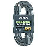 Ultra Explorer Grey Outdoor Extension Cord 25