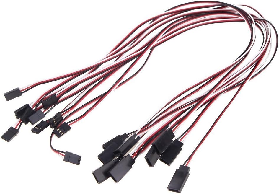 YUNIQUE GREEN-CLEAN-POWER - Servo Extension Cable 500mm, White Black, 50 cm