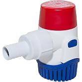 Rule 20DA-24 Standard Bilge Pump, Submersible, Marine Bilge Pump | For boats with Thermal Cut-Off, Check Valve, Low Amperage, 3/4" Threaded Ports, Not Automatic, - 800 GPH 24V