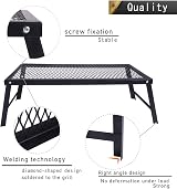 HIKEMAN Foldable Campfire Grill Heavy Duty Charcoal Outdoor Cooking view 3