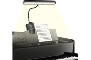 Glovion Music Stand Light, Clip On Piano Lights 37 LED Book Light, 3 Brightness X Stepless Dimmable Color Orchestra Light, USB Rechargeable Perfect for Piano, Guitar, Orchestra, Reading Sewing