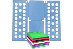 ESMTOY-MY Clothes Folding Board, Magic Organization Tool, Blue Plastic Shirt Folder Clothes Folding Board - Magic Folder Organizer Towels - Durable Blue Plastic Foldable Tool Mini small size, small pieces