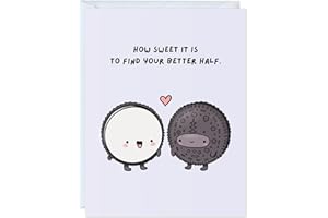 Cute Wedding Card for Bride, Groom, Bridesmaid, Bachelorette, Couple, Husband, Wife, Him, Her - Cute Punny Engagement, Congra