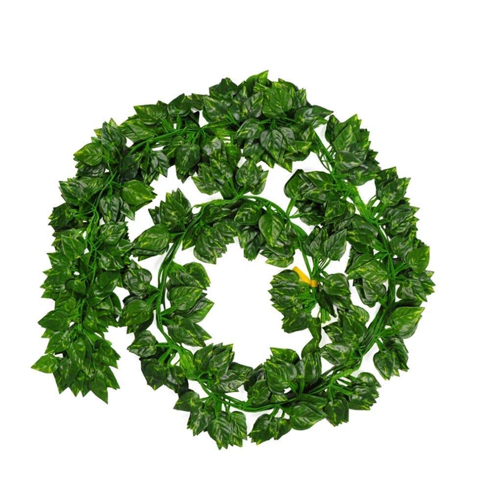 Byou Artificial Vine, Fake Vines 12 Pack Silk Plants Fake Greenery Plant Decoration for Celebration Wedding Kitchen Garden Office