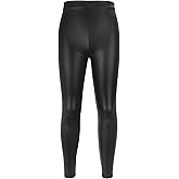 NewL Kids Girls Dance Pants Gymnastic Shiny Metallic Dance Leggings Skinny for Performances Costume