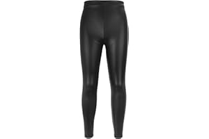 NewL Kids Girls Dance Pants Gymnastic Shiny Metallic Dance Leggings Skinny for Performances Costume