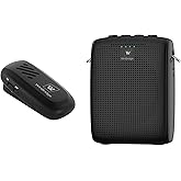 WinBridge Wireless Voice Amplifier with Bluetooth Lavalier Lapel Microphone for Teachers,Portable Speaker and Wireless Clip On Microphone System, Mini Megaphone Speaker Mic Set 15W 2600mAh WB005