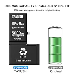TAYUZH Battery for iPhone 11 Pro Max,5000mAh 0