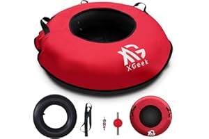 XGeek 44" Heavy Duty River Tube and Snow Tube Set,River Floats for Adults,River Run and Snow Run for Tubing and Snowing